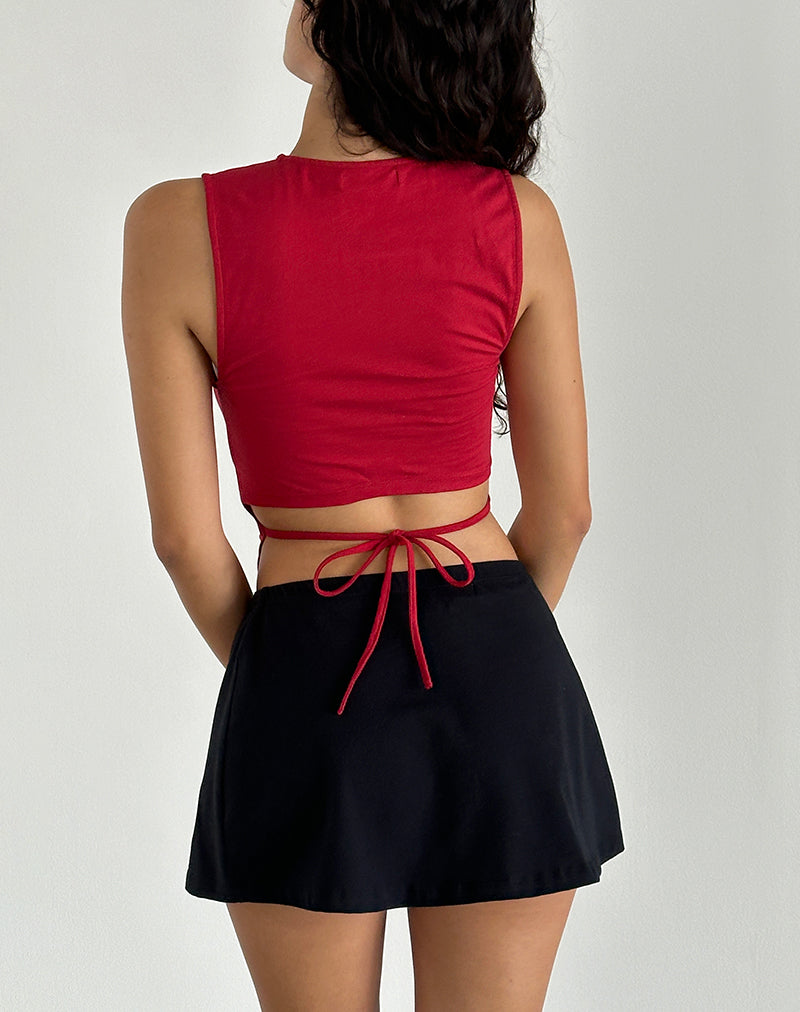 BARUNA TIE BACK BASIC TOP ADRNALINE RED