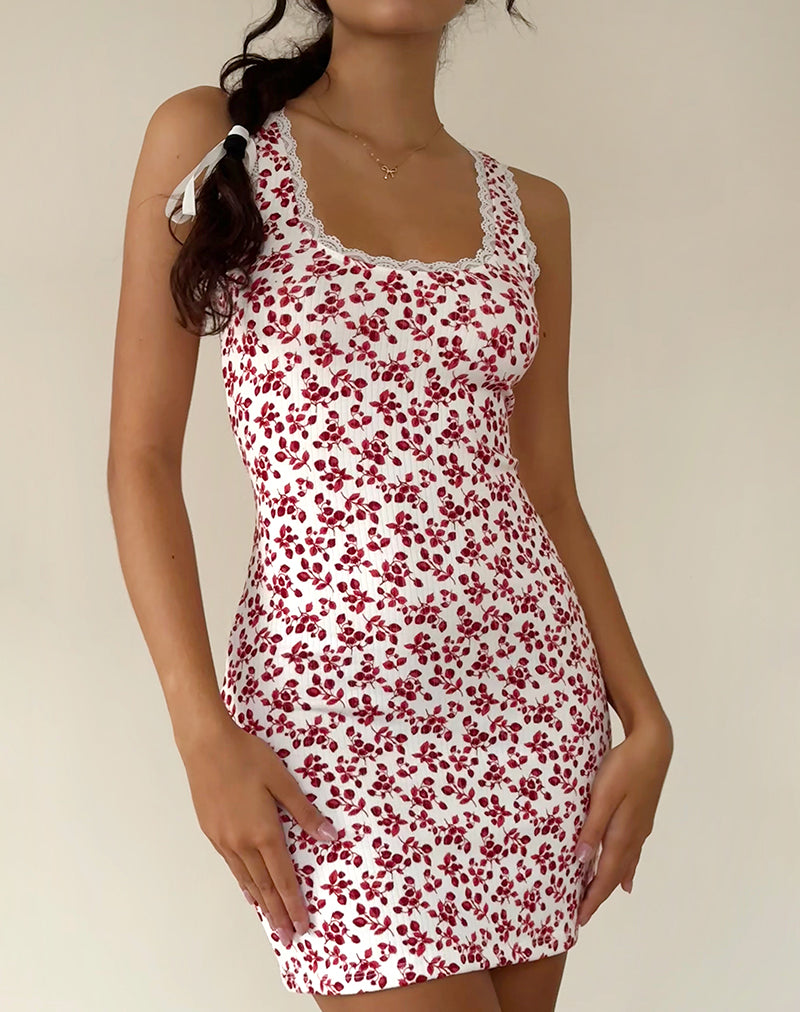CAMINA DRESS SUMMER STRAWBERRY OFF WHT