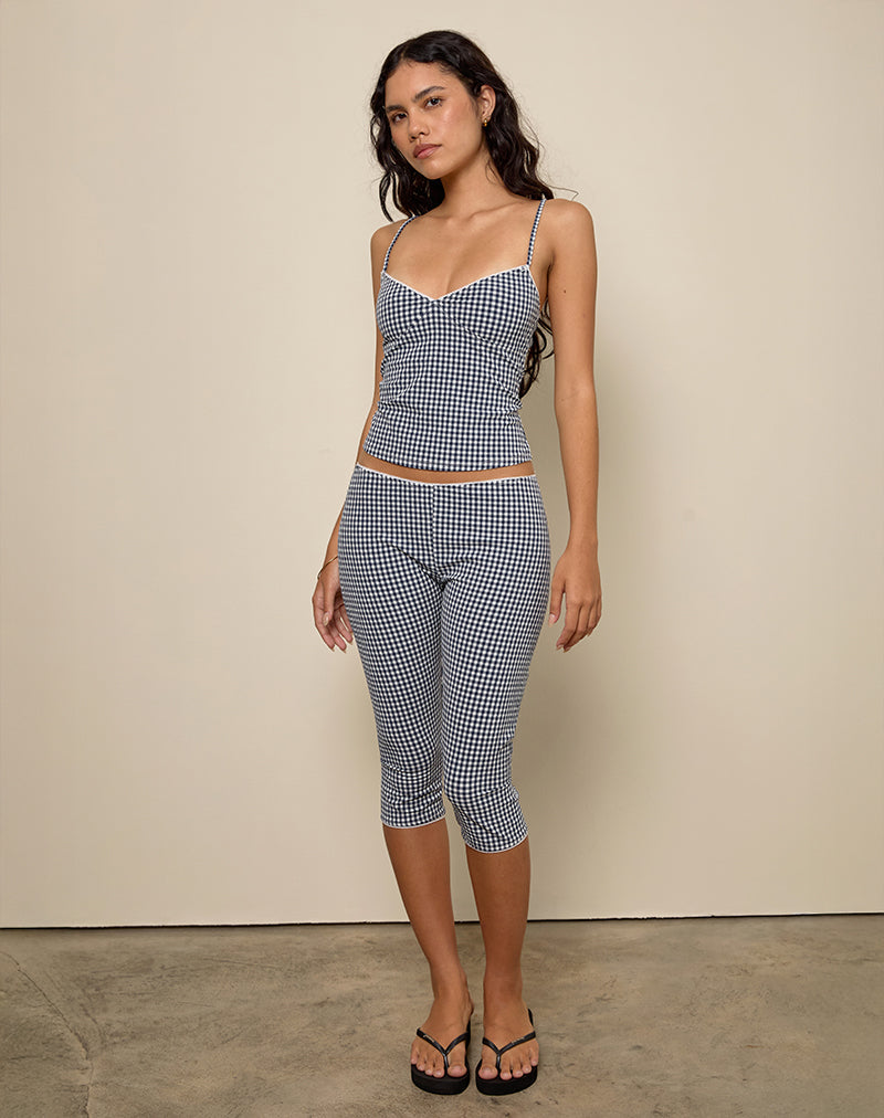 TUKA CAPRI SEERSUCKER GINGHAM NAVY
