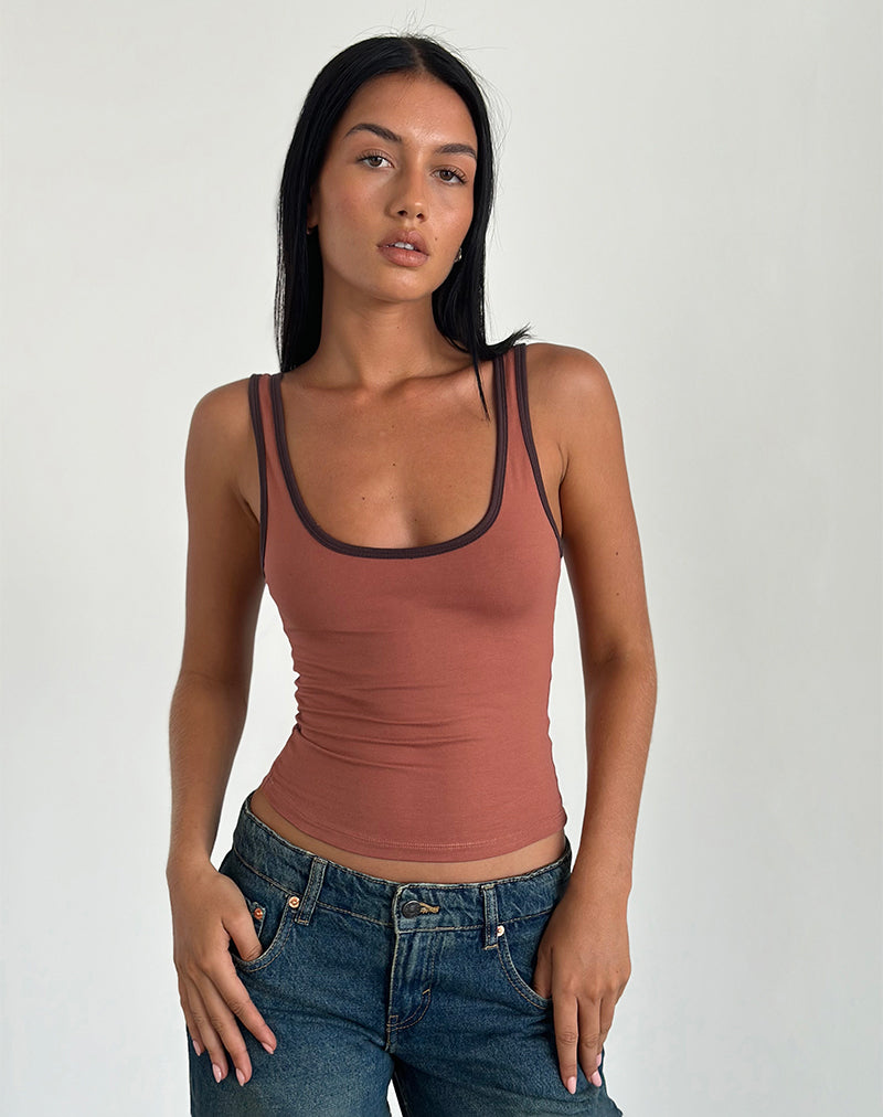 JASTIYA TOP BRICK BROWN BIND
