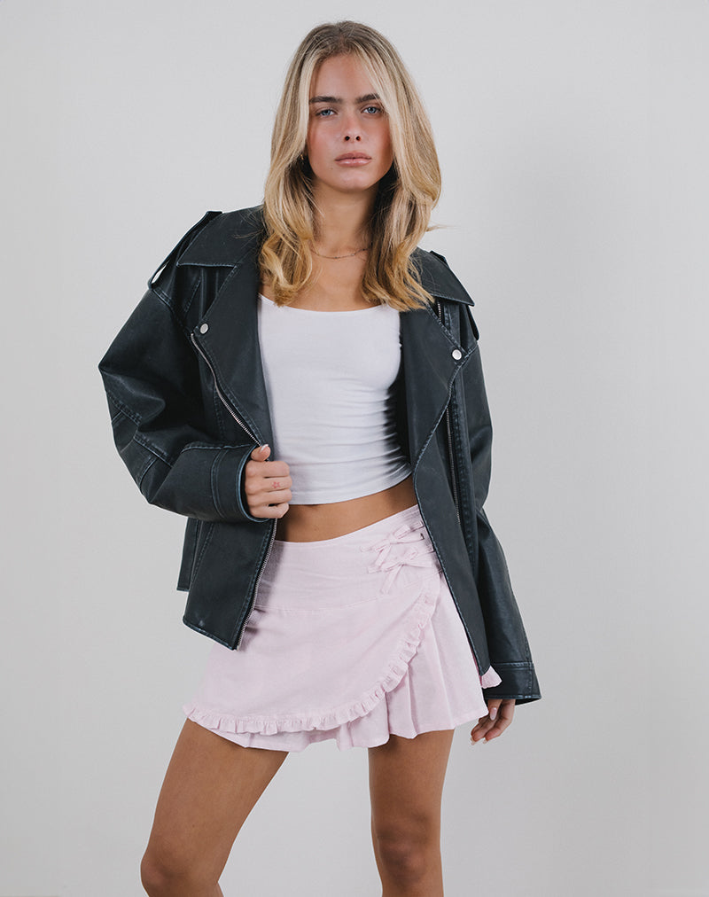 MONANA WRAP MINI SKIRT LIGHT PINK