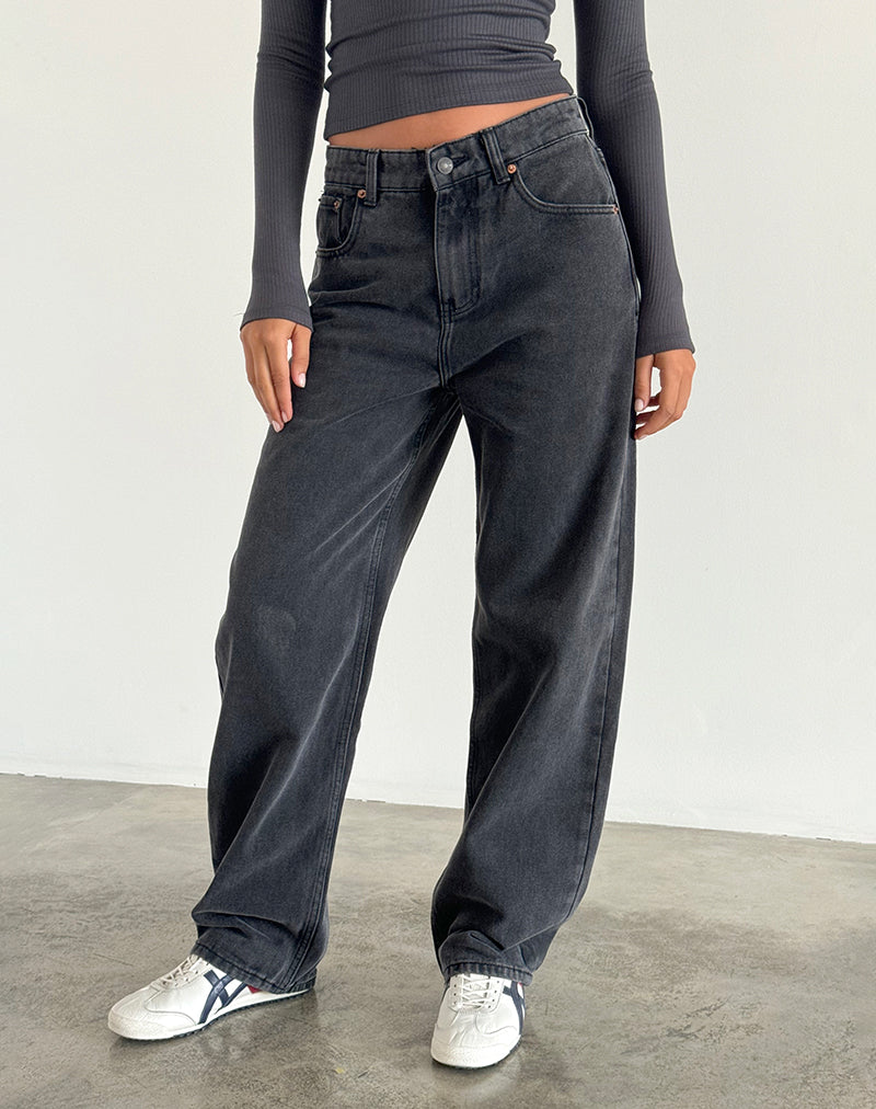 Parallel Jeans in Black Wash
