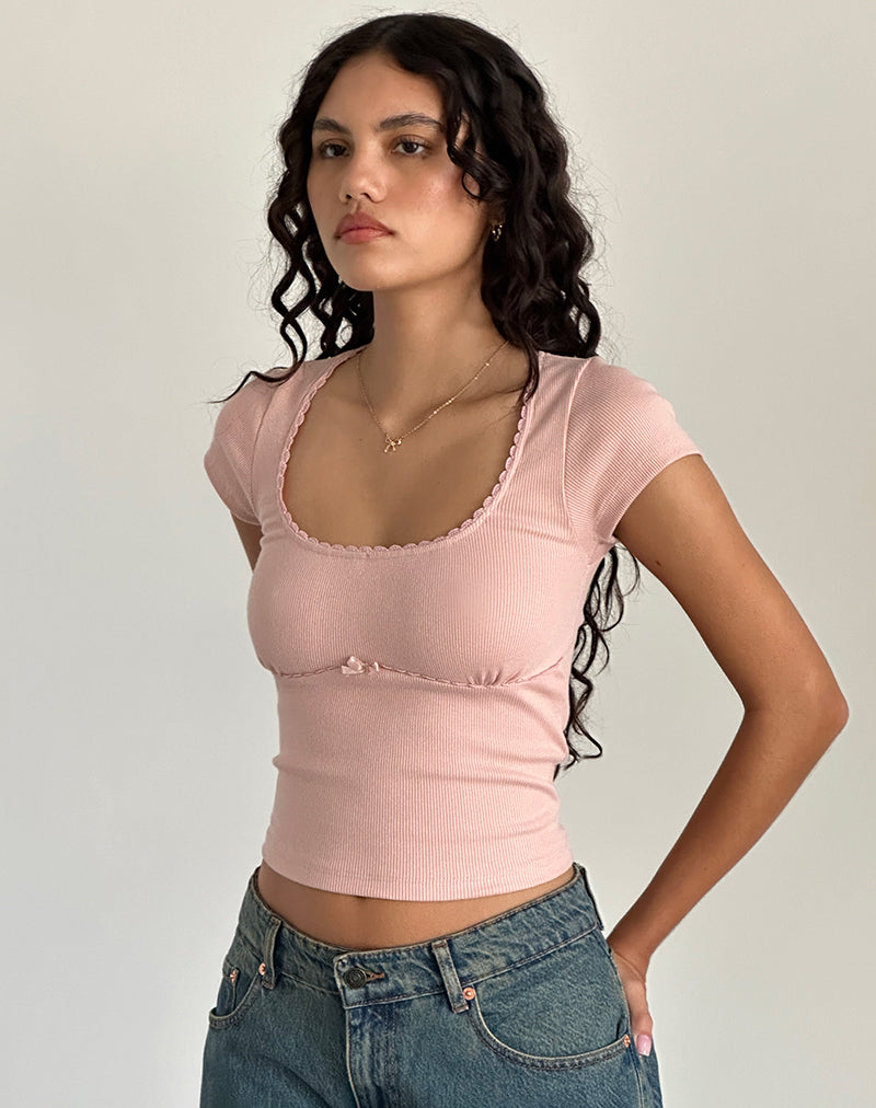 RADA TOP RIB PINK LADY