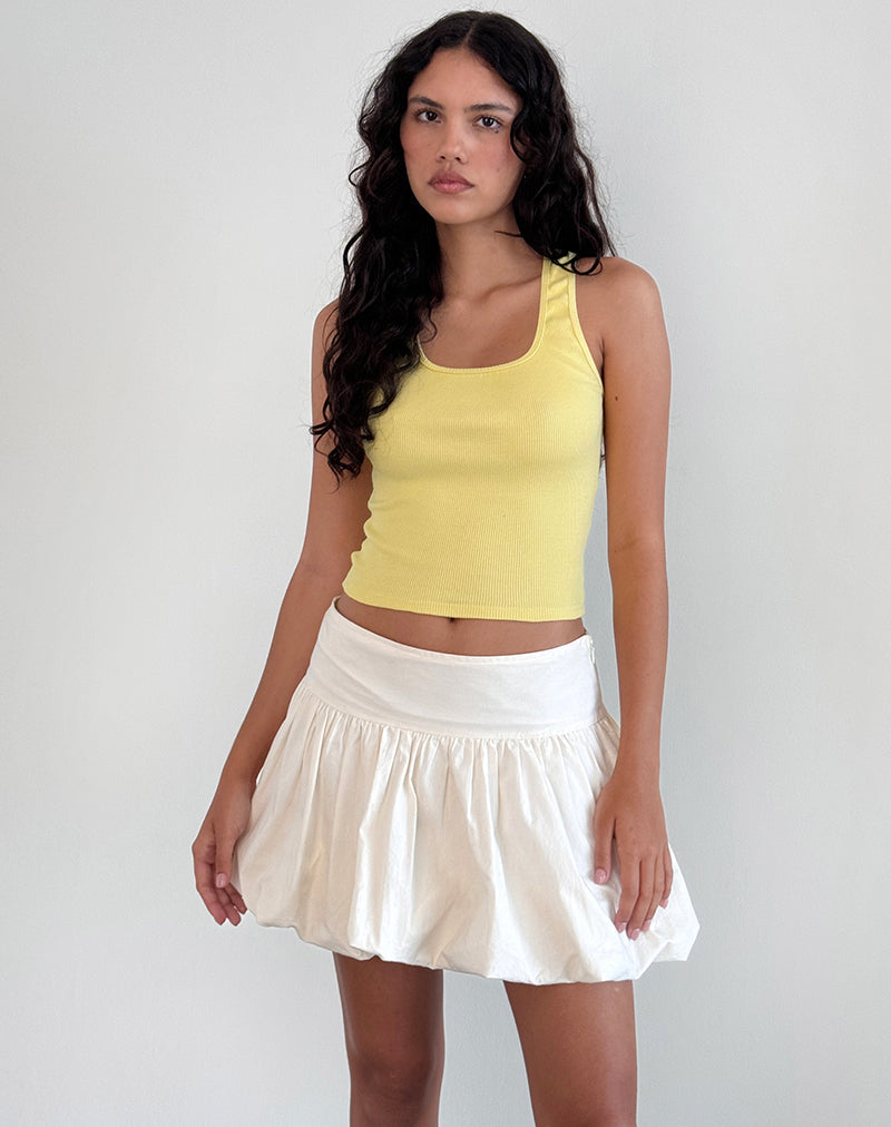 ROXE RIBBED VEST TOP LEMONADE