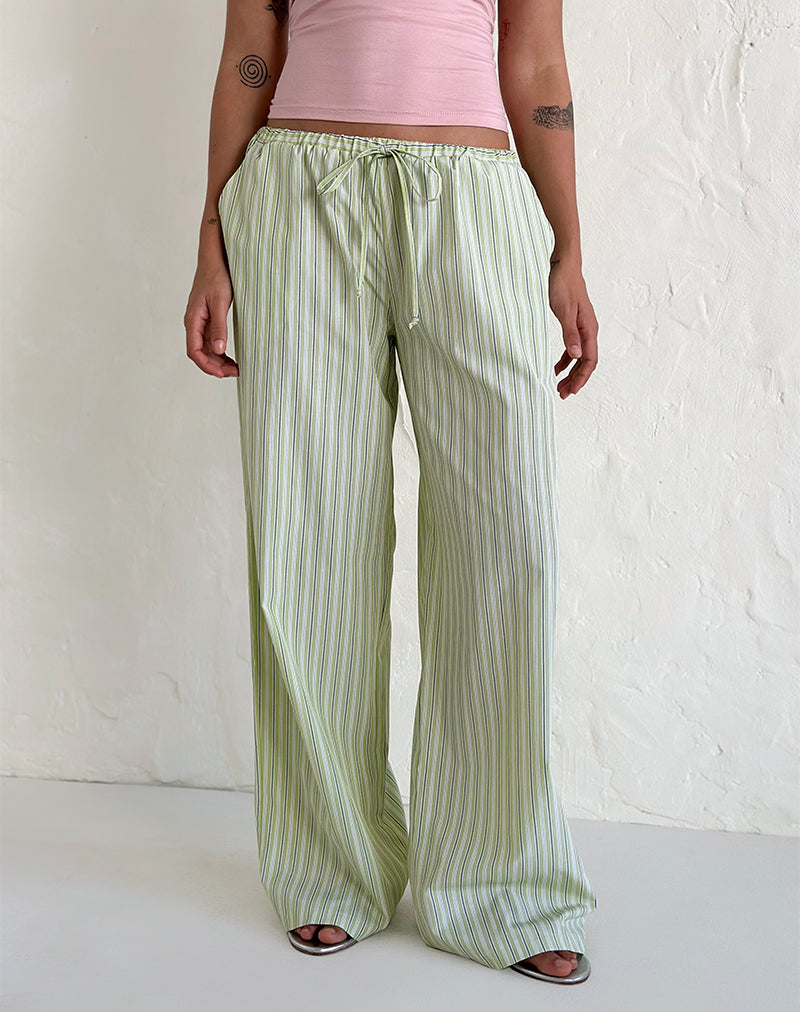 SAMIR TROUSER STRIPE LIGHT GREEN 5