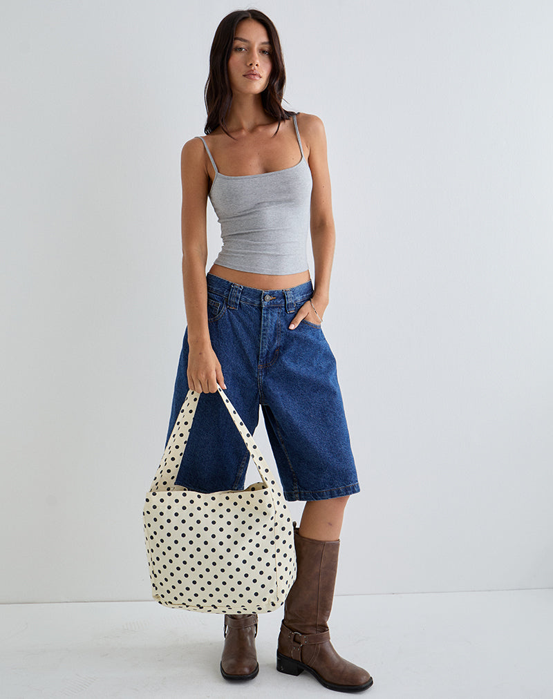 SOTA POLKA TWILL BAG WHITE BLACK