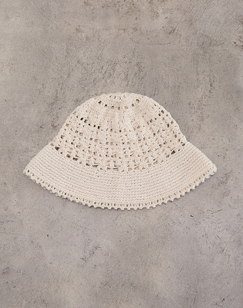 SUNO BUCKET HAT CROCHET IVORY