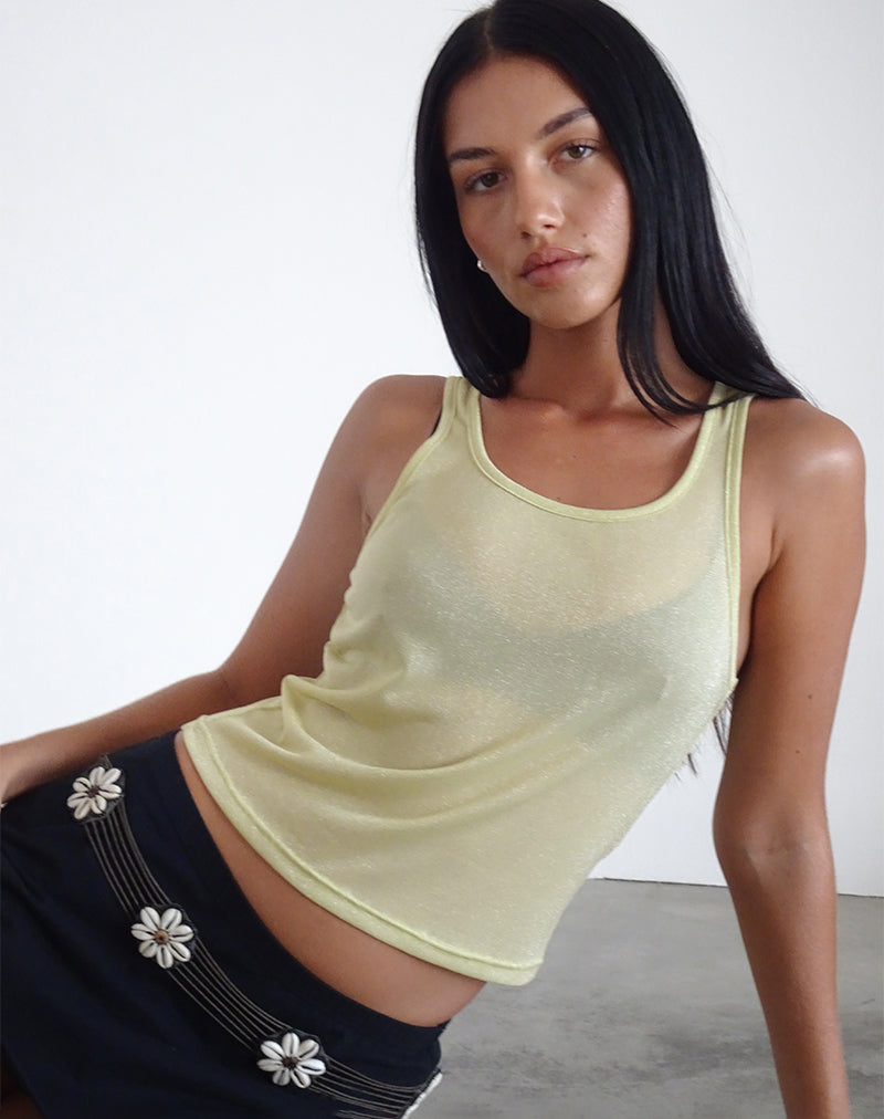 UMIKA VEST TOP YELLOW SHIMMER 24