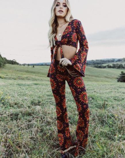 Jeevan Flare Trouser in Hot Sun X Princess Polly