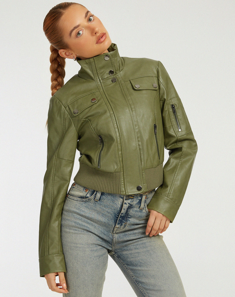Loviana Jacket in PU Green