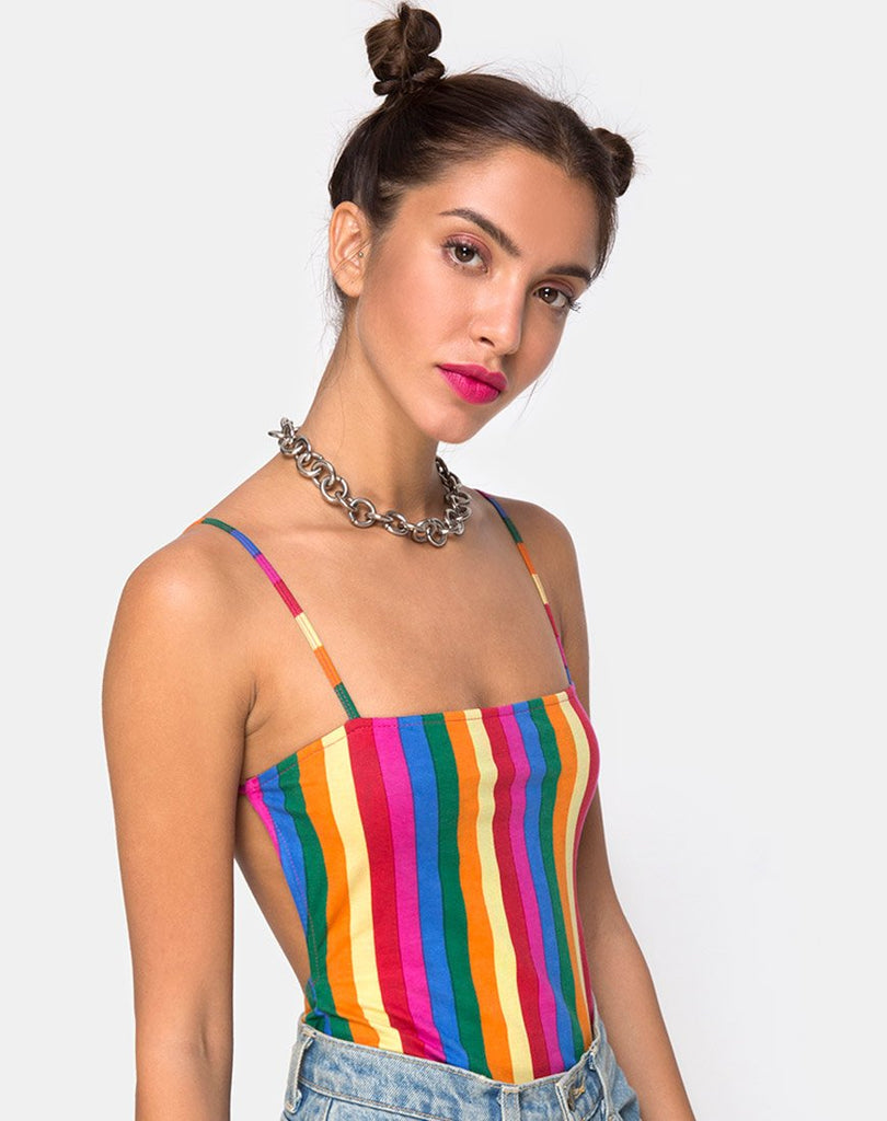 Lucia Bodice in Good Times Stripe X Princess Polly