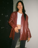 image of Walta Jacket in PU Redwood