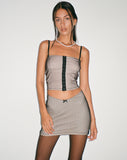 image of Liko Mini Skirt in Black Mesh