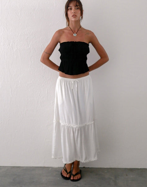 Image of Iyana Midi Skirt in Off White