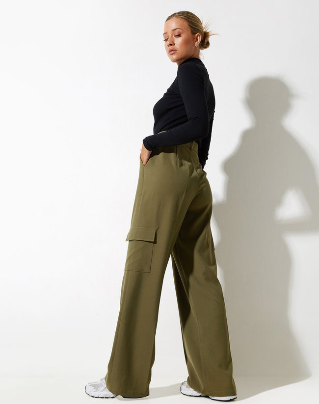 image of Abba Trouser in Cargo Pocket Olive