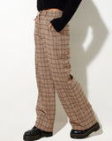 Image of Abba Trouser in Check Brown