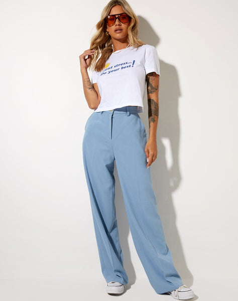 Image of Abba Straight Leg Trouser in Tailoring Blue