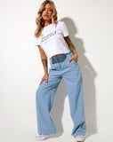 Image of Abba Straight Leg Trouser in Tailoring Blue