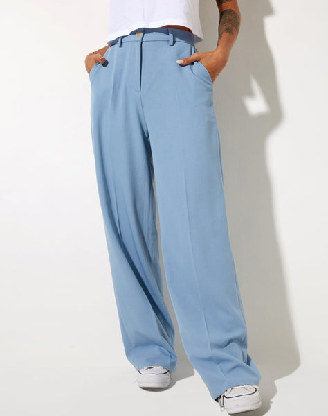 Image of Abba Straight Leg Trouser in Tailoring Blue