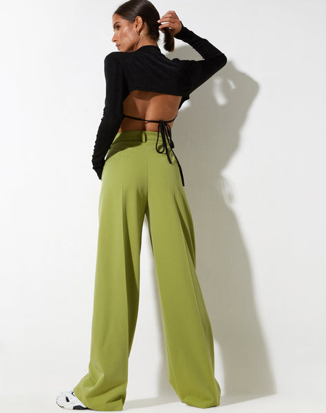 image of Abba Straight Leg Trouser in Tailoring Apple Green