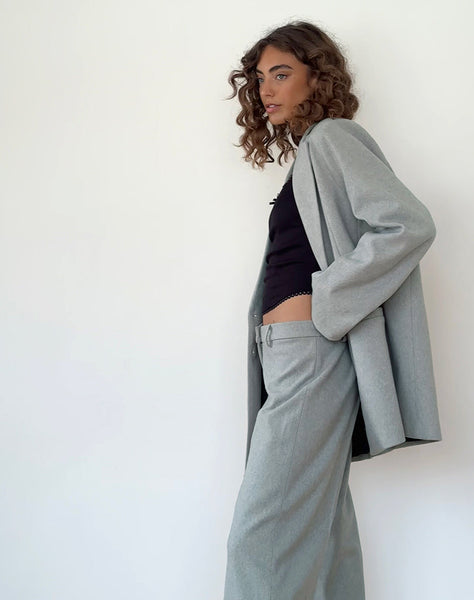 Image of Abdel Faux Wool Tailored Trouser in Grey