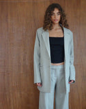 Image of Abdel Faux Wool Tailored Trouser in Grey