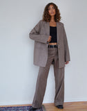 Image of Abdel Faux Wool Tailored Trouser in Walnut