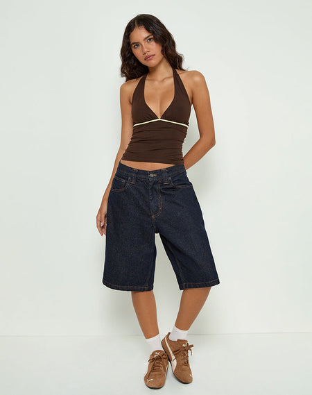 Daman Off-The-Shoulder Basic Top in Light Steel