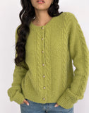 Image of Aceso Cardigan in Bright Chartreuse