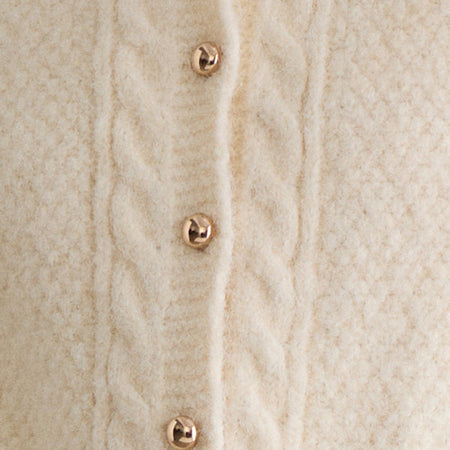Aceso Cardigan in Brush Knit Ivory