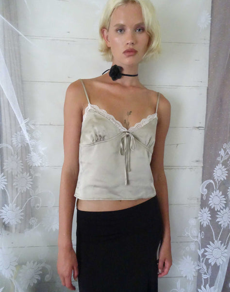 image of Adalia Cami Top in Satin Champagne