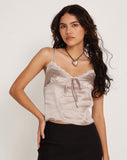 image of Adalia Cami Top in Satin Champagne