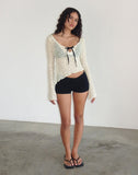 Image of Adas Unlined Long Sleeve Top in Lace Ivory