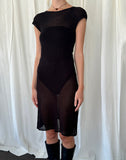 Image of Adeline Midi Dress in Wide Rib Knit Black