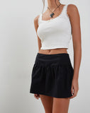 Image of Adini Mini Skirt in Black Dobby