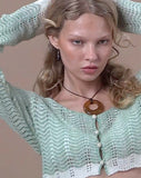 image of Aesha Cropped Cardigan in Sage Cream