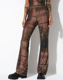 image of Agosta Flare Trouser in Photo Brown