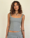 Image of Ailsa Tie Back Top in Grey