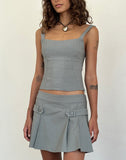 Image of Ahanu Pleated Mini Skirt in Grey