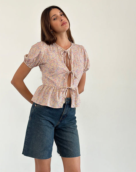 Image of Ajasi Blouse in 70s Prairie Girl Flock