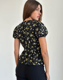 Image of Ajasi Blouse in Lemon and Lime Black