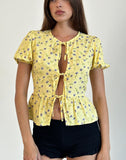 Image of Ajasi Blouse in Wild Flower Lemon Drop