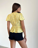 Image of Ajasi Blouse in Wild Flower Lemon Drop