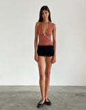 Image of Aksa Halterneck Top in Lace Withered Rose