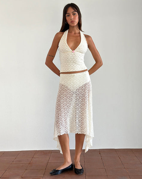 Image of Aksa Top in Canina Lace Ivory