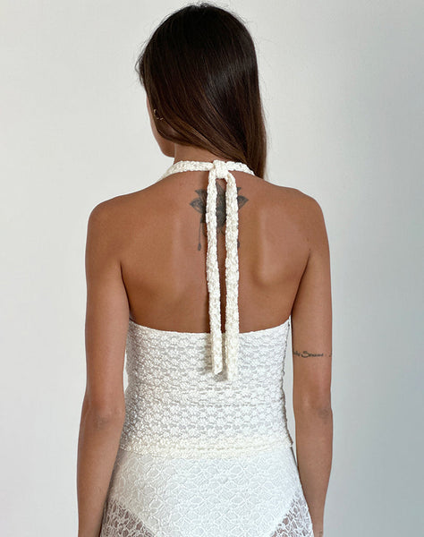 Image of Aksa Top in Canina Lace Ivory