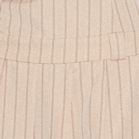 Aldari Bandeau Midi Dress in Tailoring Tan Pinstripe