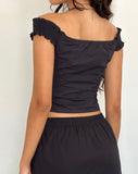 Image of Alderidge Bardot Corset Top in Black