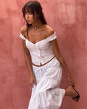 Image of Alderidge Bardot Corset Top in White