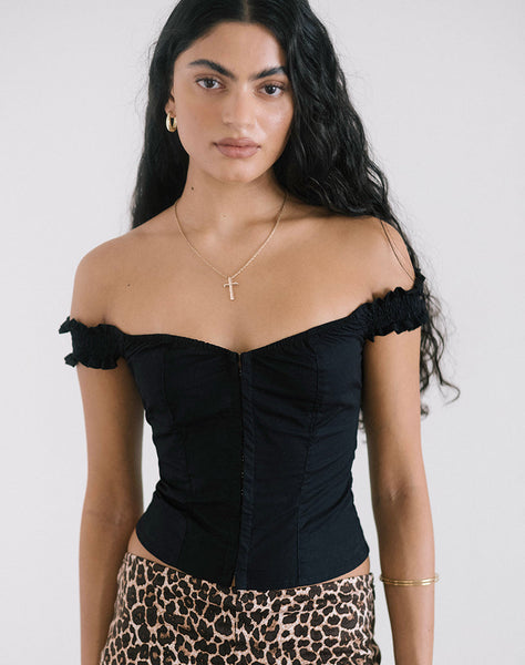 image of Aldre Bardot Top in Black